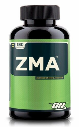 Svart burk med ZMA-kosttillskott för sömn och återhämtning.